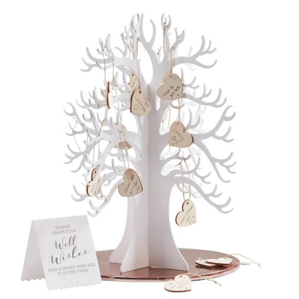 Botany Wooden wish tree guest book stand