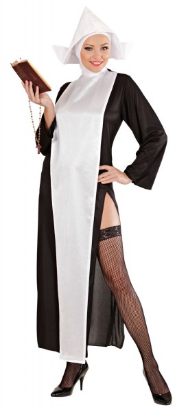 Seksowny kostium zakonnicy z nakryciem głowy