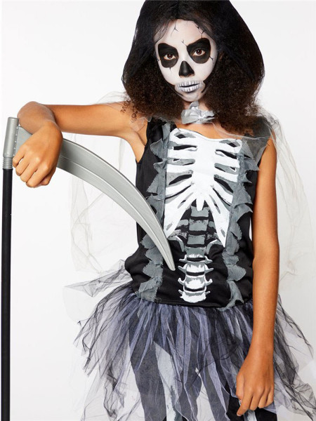 Scary Skeleton Mädchenkostüm 3