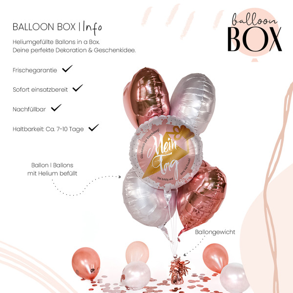 Heliumballon in der Box Mein Tag Schultüte Rosa 3