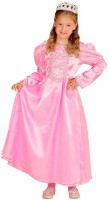 Vorschau: Rosa Prinzessinnenkleid für Kinder mit Krone