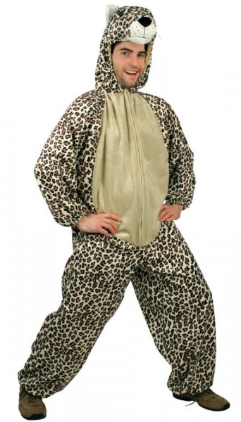 Plysch Leopard Chino kostym