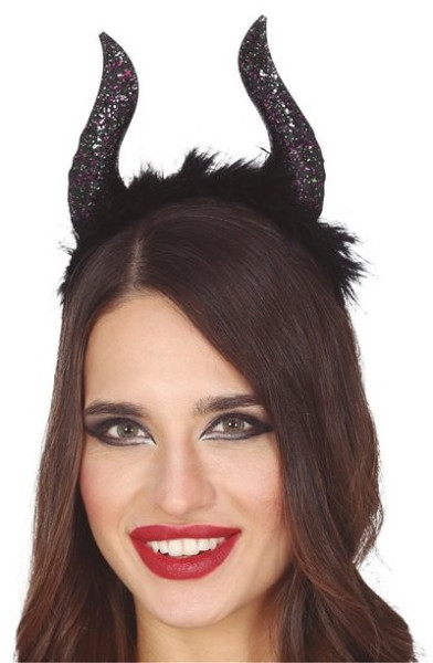 Devil Horns Headband Black