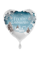 Weiße Weihnacht Folienballon 71cm
