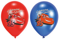 Aperçu: 6 ballons Cars Flash McQueen