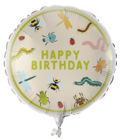 Bunte Käferparade Geburtstags-Folienballon 43cm