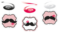 6 jolies spirales décoratives moustache
