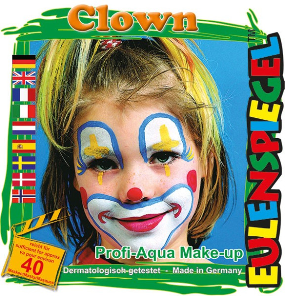 Zestaw do makijażu clown wielobarwny