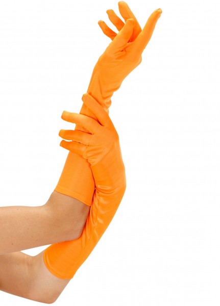 Eleganti guanti al neon-arancio