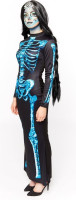 Vista previa: Disfraz de mujer esqueleto azul Bonny