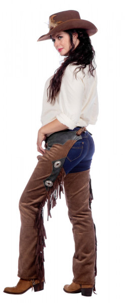 Western Cowgirl Chaps in Braun Deluxe