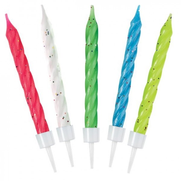 10 colorful cake candles Party Lights 6cm