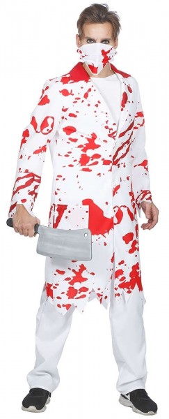 Horrorzombie Doctor Heren jas met gebitsbeschermer