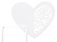 Preview: 10 playful heart place cards 9.5 x 8cm