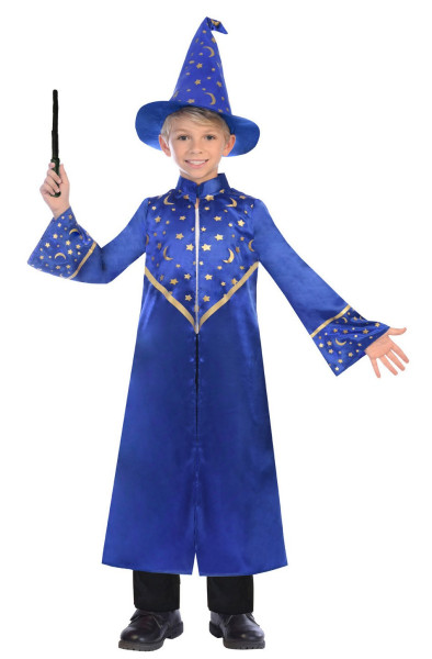 Costume enfant sorcier bleu Magus