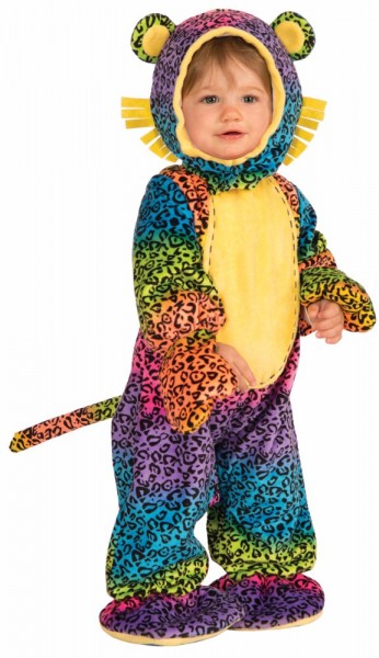 Déguisement bébé léopard coloré doux pour enfant