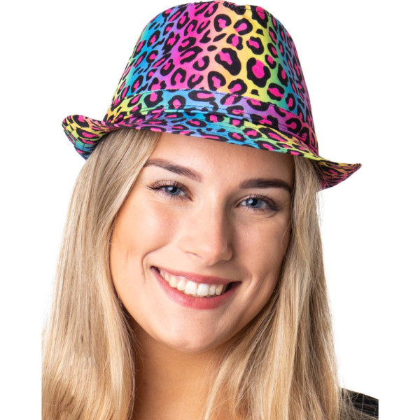 Rainbow panther party hat