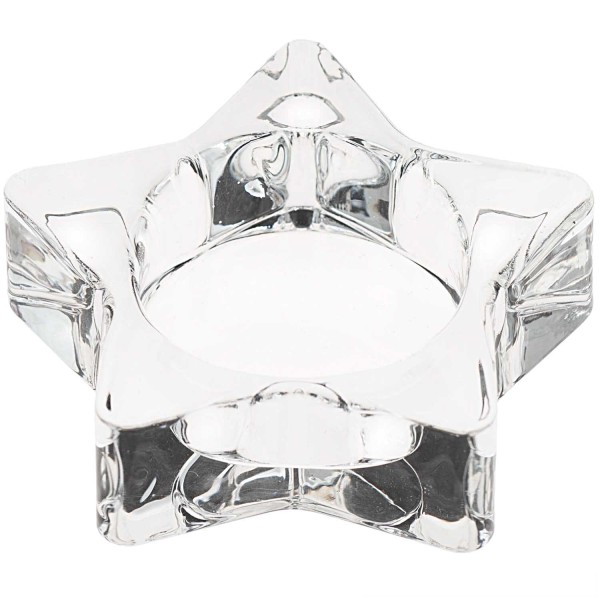 Glass star tealight holder