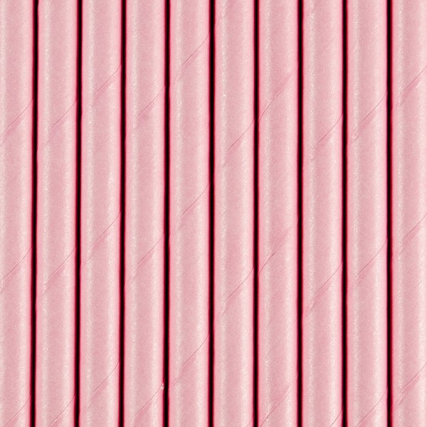 10 papirstrå lyserøde 19,5 cm