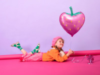 Oversigt: Jordbær folie ballon 45 cm