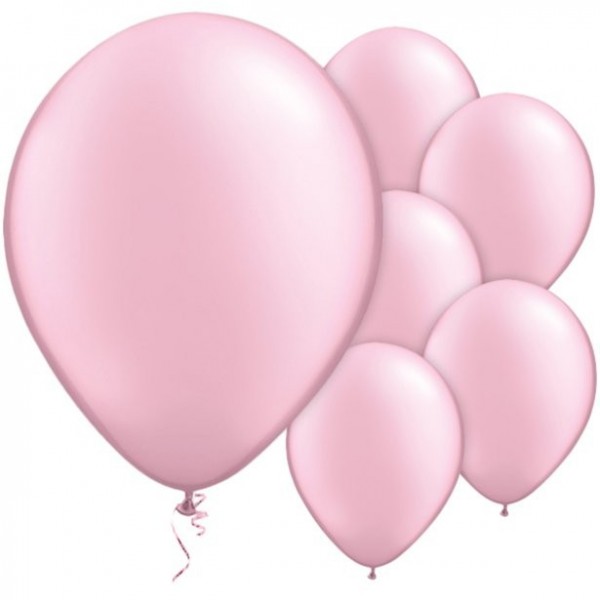 100 palloncini in lattice rosa perla 28 cm