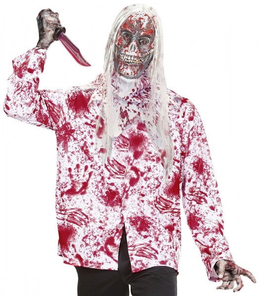 Bloody Betty Zombie Mask With Long Hair 2