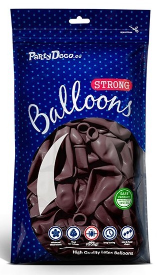 50 Partystar metallic balloons blackberry 23cm 2