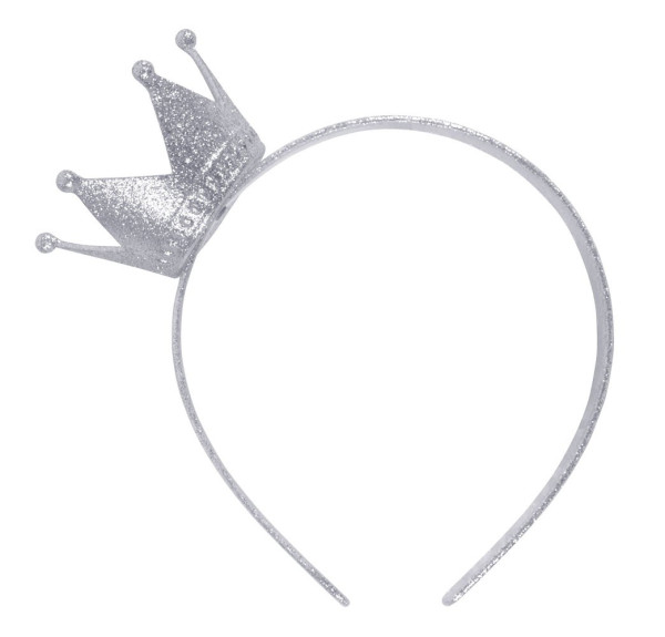 Silver crown headband