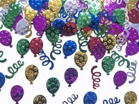 Färgglada metalliska festballongströssel 15g