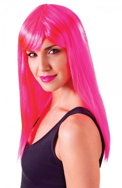 Pink party glamor wig
