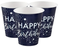 Vista previa: 8 vasos de papel de cumpleaños deslumbrantes 255ml