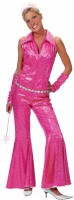 Preview: Pink sparkling bell-bottoms jumpsuit