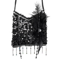 Preview: Black 20s sequin handbag