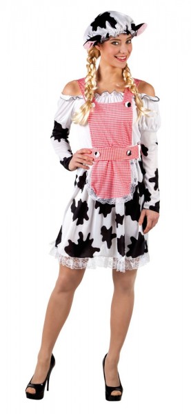 Disfraz de vaca lechera para mujer