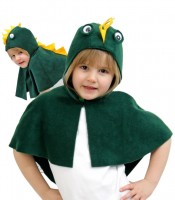 Oversigt: Grøn drage kappe til børn