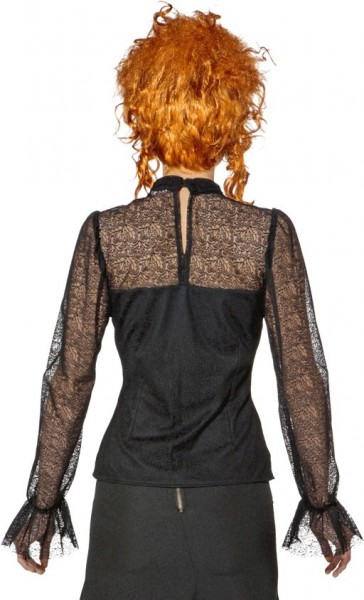 Victorian lace blouse black 3