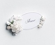 Vista previa: Caja para tarjetas de boda Amour con decoración floral 24x24x24 cm