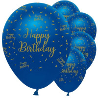 6 Luxurious Happy Birthday Ballons 30cm