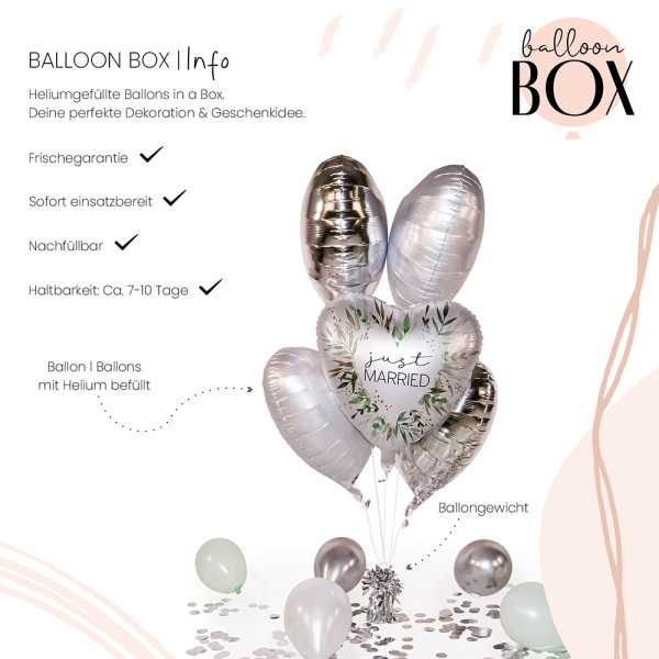 Heliumballon in der Box Natural Greenery Wedding 3