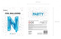 Preview: Foil balloon N azure blue 35cm