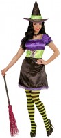 Voorvertoning: Kleurrijk Crazy Witch Witch Costume