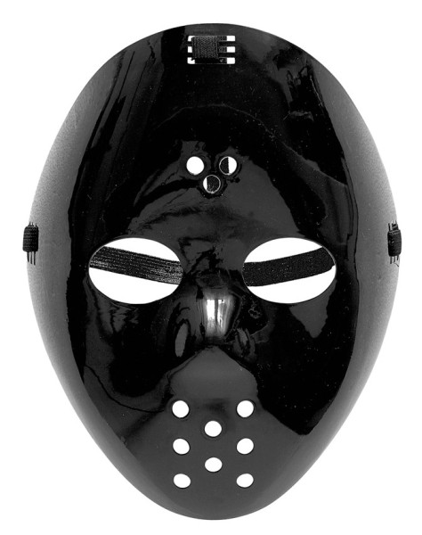 Máscara de hockey de terror negro