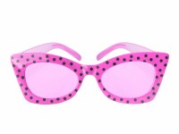 Voorvertoning: Rockabilly feestbril met roze stippen