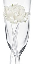 Wine glasses with flower 2