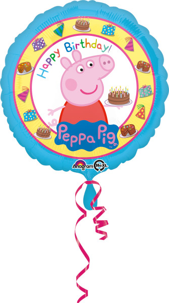 Peppa Pig Grattis på födelsedagen folieballong 43cm