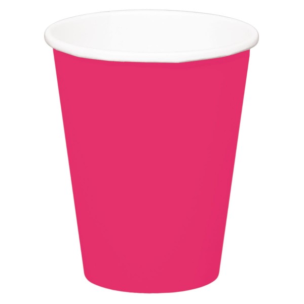 8 paper cups Cleo pink 350ml