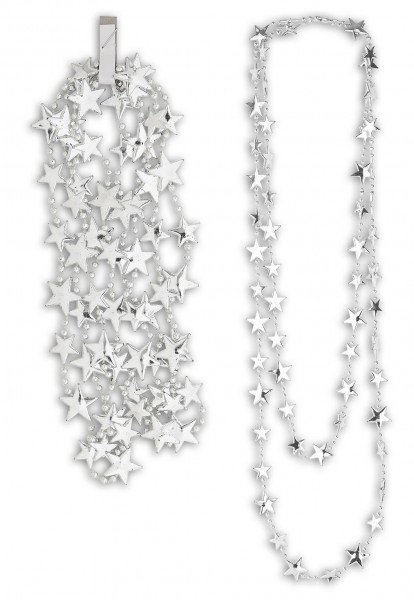 Łańcuszek w kształcie gwiazdy w kolorze srebrnym 210 cm 4