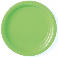 8 paper plates Partytime kiwi green
