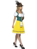Preview: Dirndl Gisela green yellow