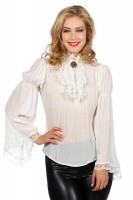 Vorschau: Barock Bluse für Damen weiß